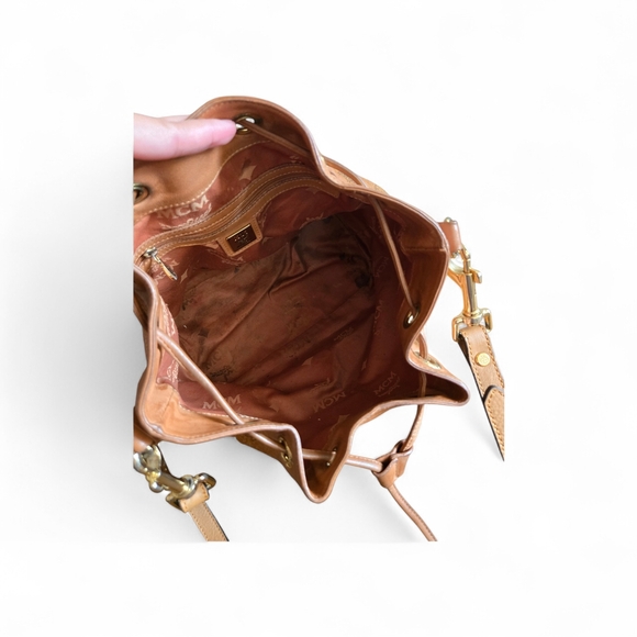 MCM Tan Leather Crossbody Bag - Picture 4 of 5